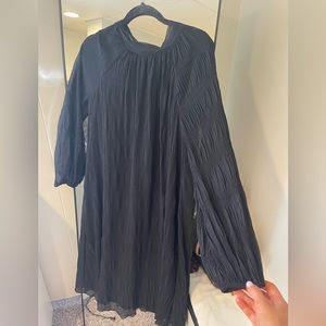 ASOS Black Tie Neck Dress